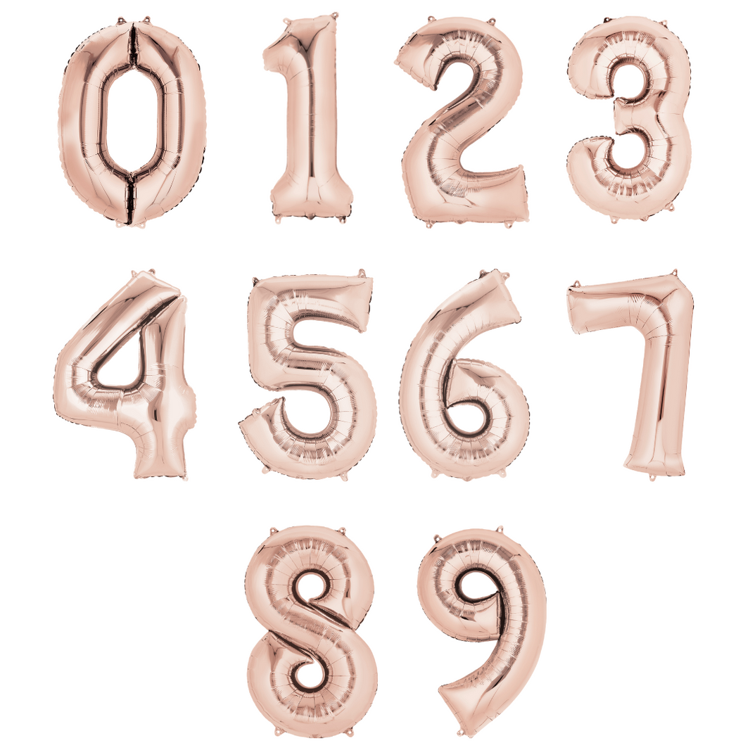 Globo números metálicos